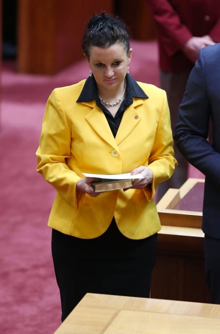 Being sworn into the Senate (Image from William West/AFP/Getty Images)