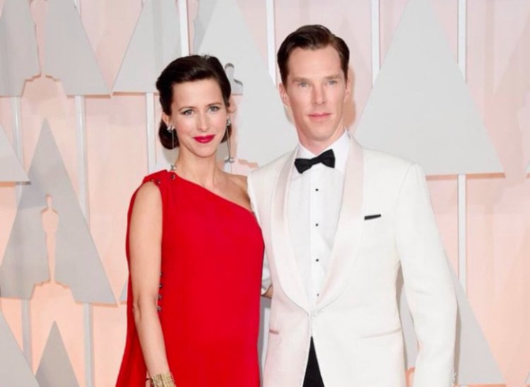 Benedict Cumberbatch wife wedding dress is phenomenal.