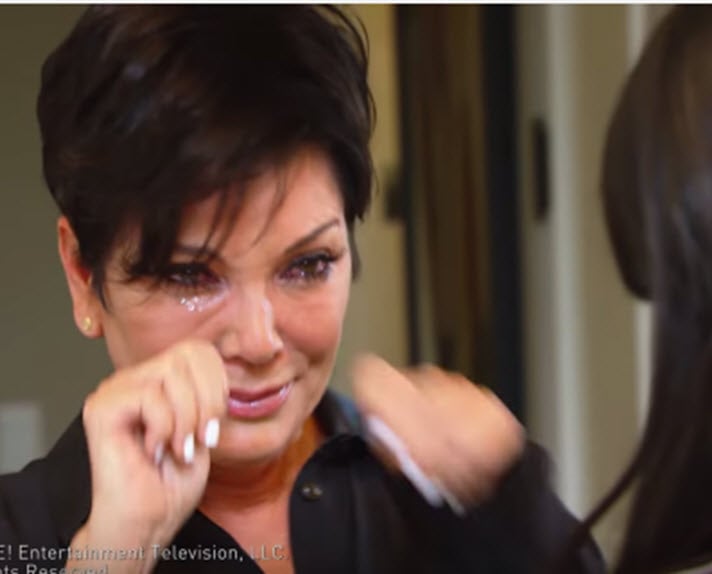 Kris Jenner cries as she goes through Bruce's old clothes