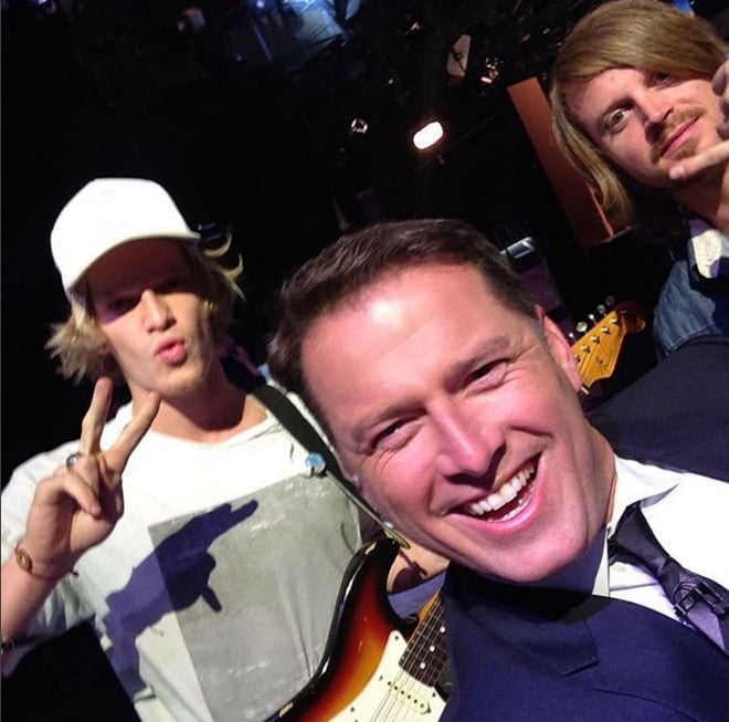 Jackson and Karl Stefanovic pose for a sweet selfie.