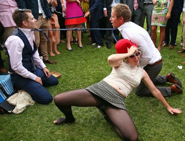 Look At The Hoards Of Drunk People At Melbourne Cup 