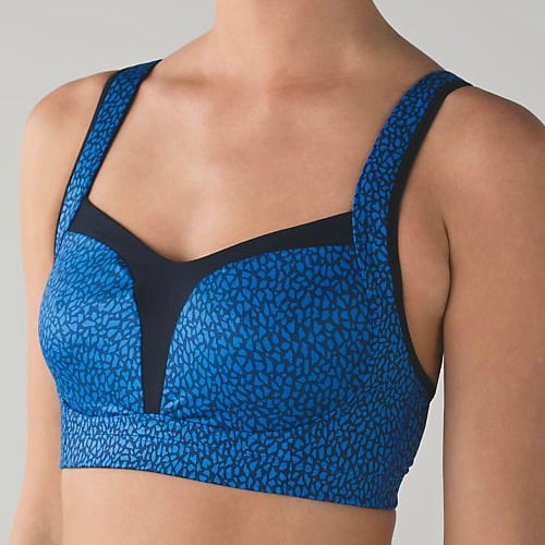 Lululemon 34DD bra Tata Tamer Sports Bra blue flaws