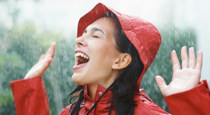 Five quick and easy rainy day hairstyles.