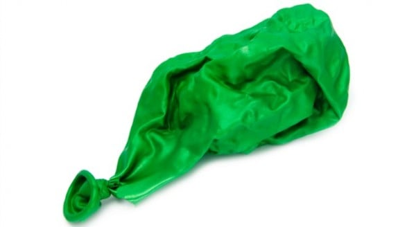 Deflated balloon.