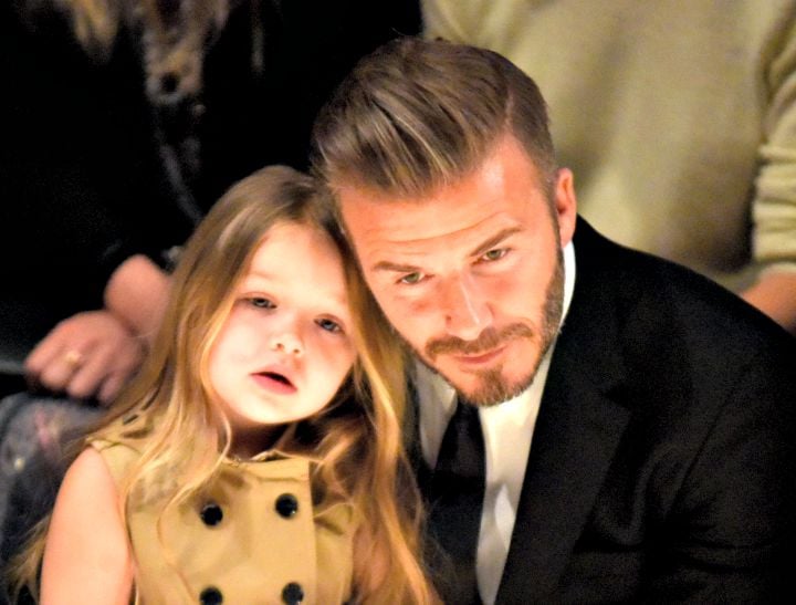 Harper Beckham has famously long hair - all thanks to her dad.