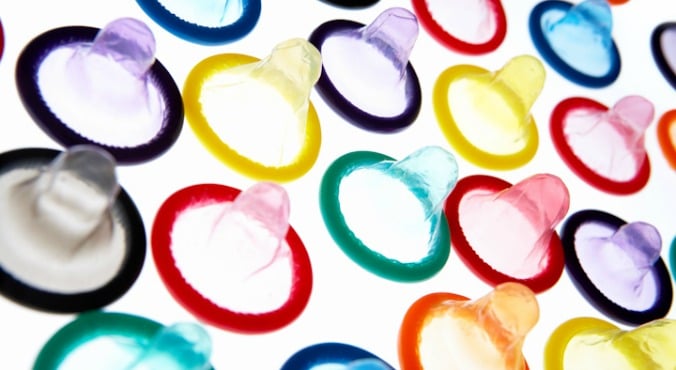 condom attacks HIV