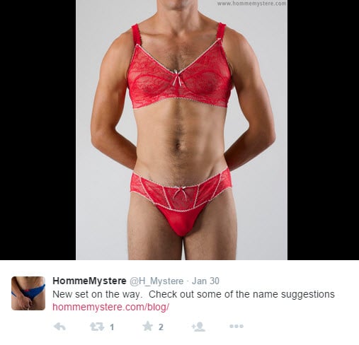 Lingerie firm HommeMystere launches women's underwear for men