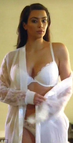 Kim Kardashian Pornstar - Kim Kardashian's wedding lingerie is no longer just Kanye's business.