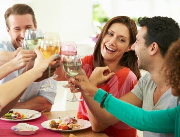 drinking wine