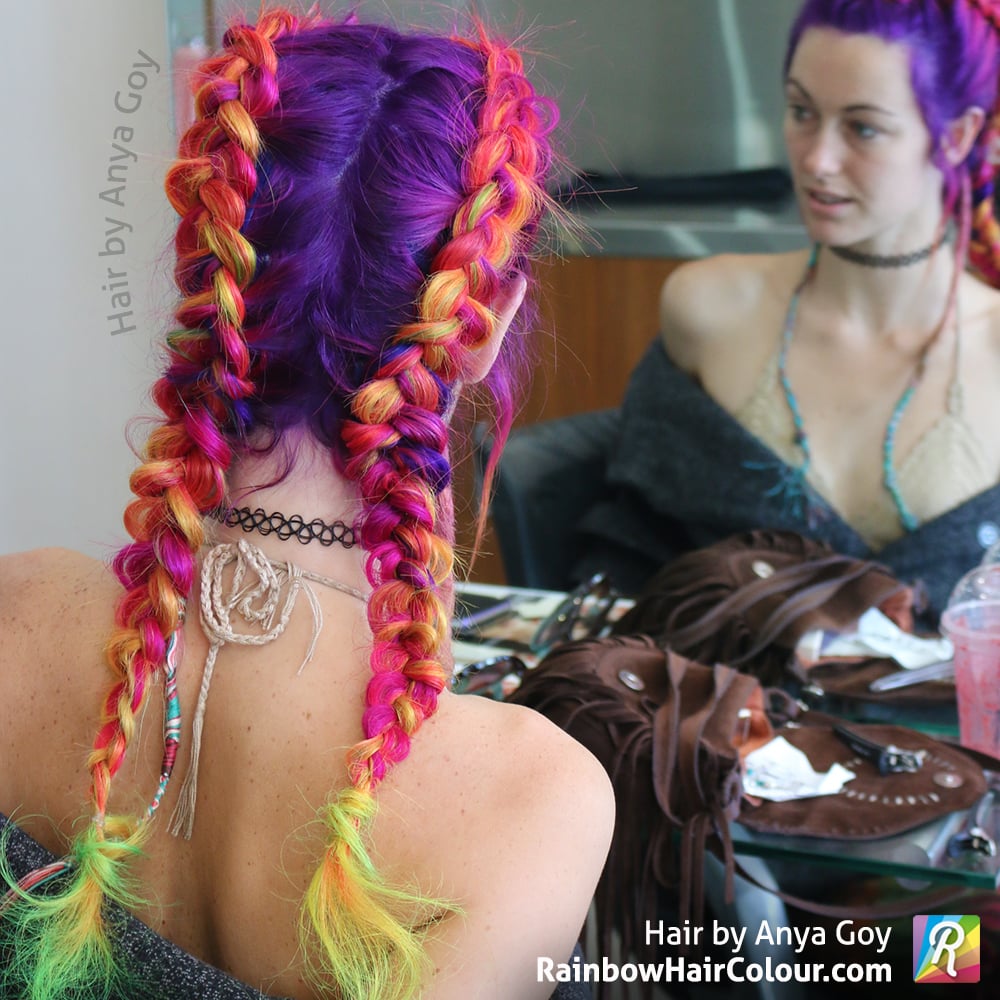 Neon UV Glow in the dark hair by Anya Goy 