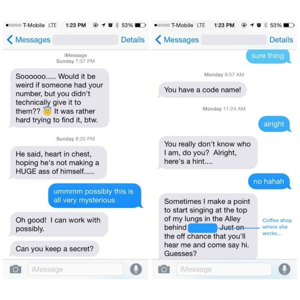 Creepy guy steals teenage girl's phone number from her work