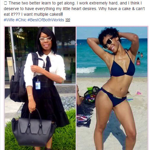 facebook post asking wife and girlfriend to get along