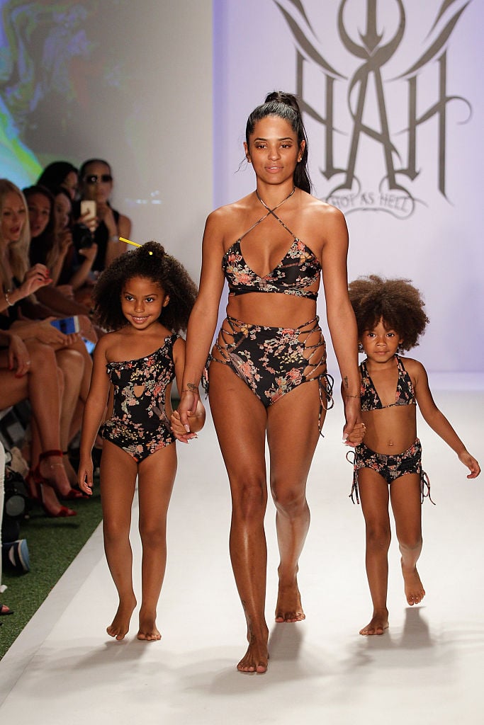 Little girls model bikinis on runway for Hot as Hell swimwear