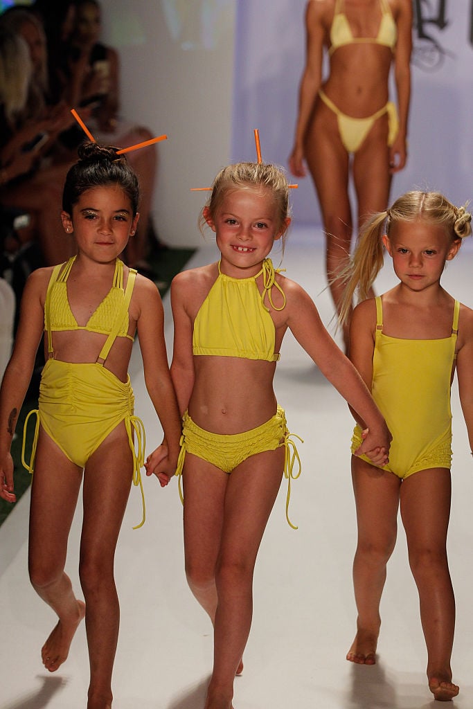 Would you let your kids do this? Fashion brand Hot As Hell hires child  models to walk the runway in bikinis