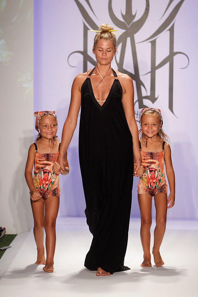 Little girls model bikinis on runway for Hot as Hell swimwear