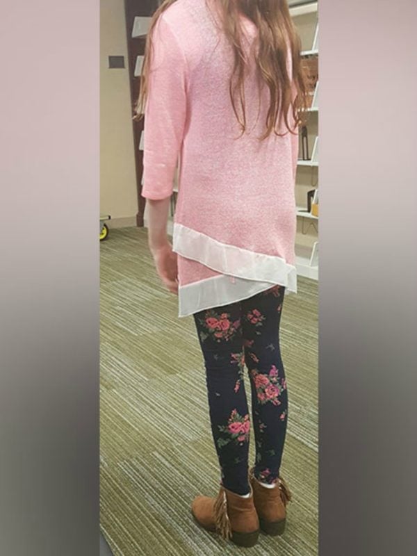 Apparently this 11 year old's leggings were a school dress code violation.