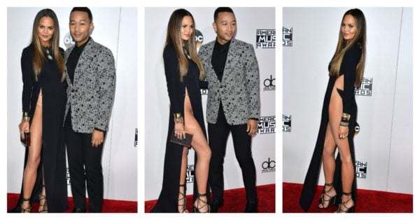 Chrissy Teigen red carpet wardrobe malfunction has nothing to do with you.