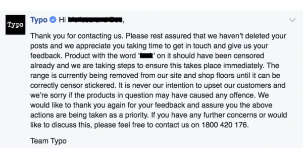 typo response