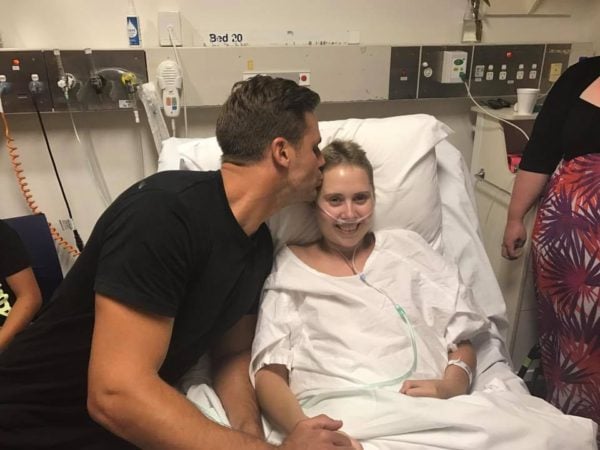 beau ryan rushes to cancer victim