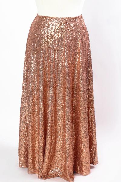 rose gold sequin maxi skirt