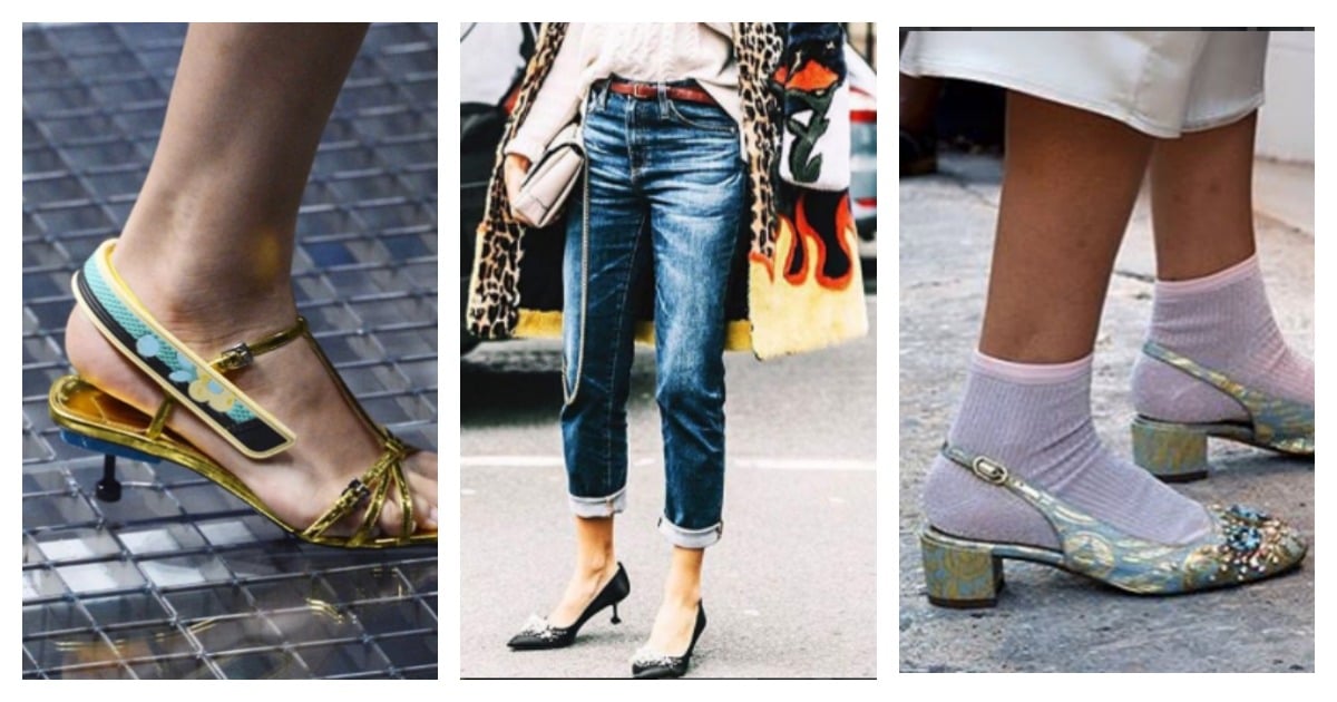 The kitten heels trend is making a comeback in 2017.