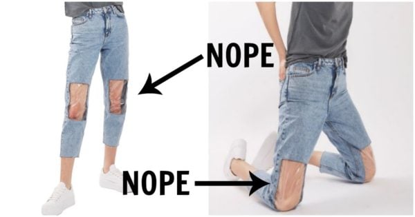 Plastic knee mum jeans: No thanks, world. We want a refund.