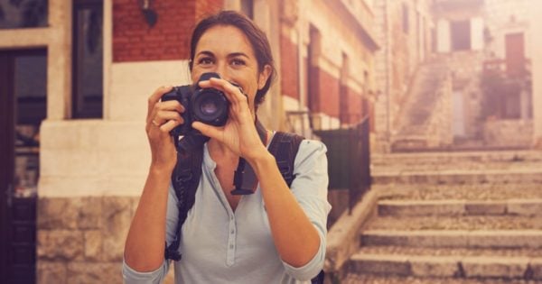 woman travel photography