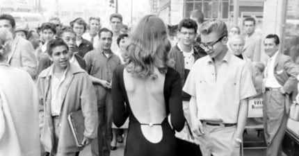 Vikki Dougan backless dress photo that changed fashion.