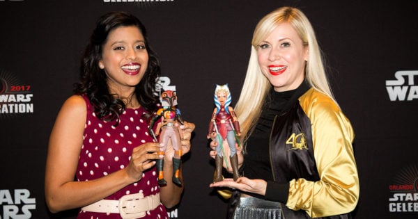 Tiya Sircar and ashley eckstein star wars