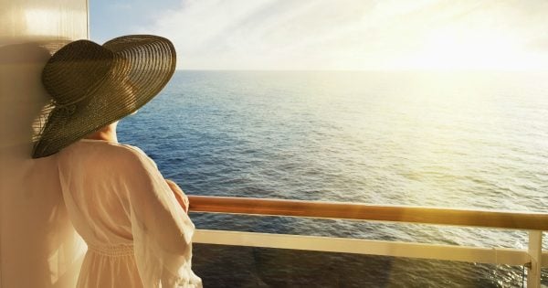 woman on a cruise ship
