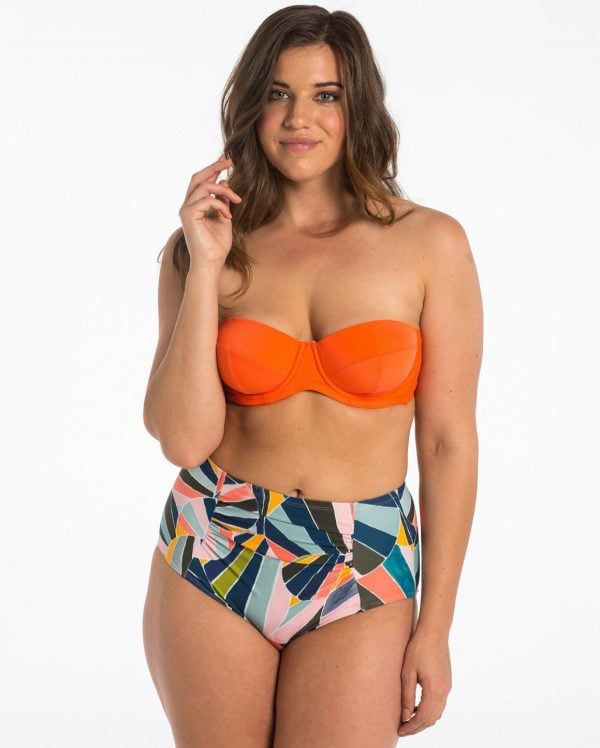 Coral Mix & Match High Waist Bikini Bottoms