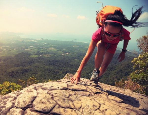 woman hiking