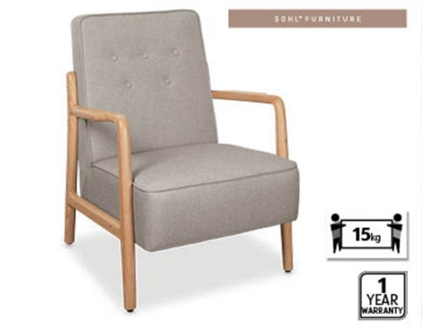 Aldi on sale grey armchair