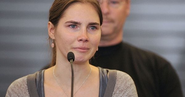 Amanda Knox trial. Image via Getty.