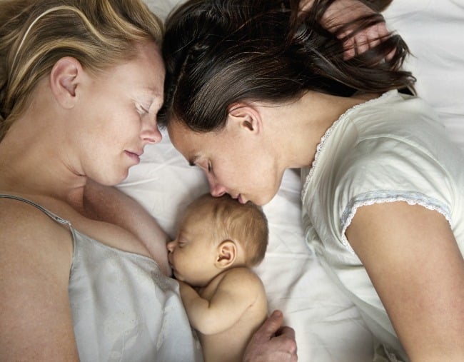 Lesbians Breastfeeding Each Other