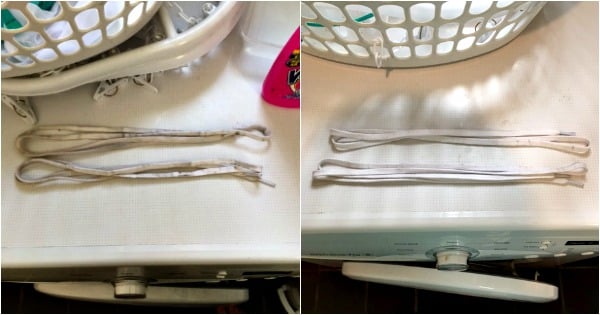 How to clean white hot sale shoelaces without washing machine