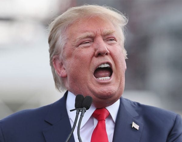 donald trump yelling singing scream
