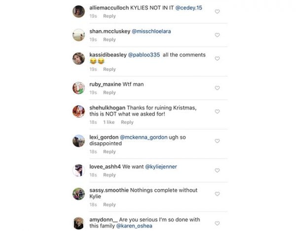 kylie missing comments