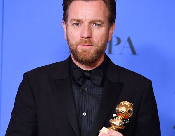 Ewan McGregor acceptance speech sees him thank wife AND girlfriend.