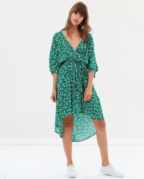 minkpink roses are red ditty midi dress