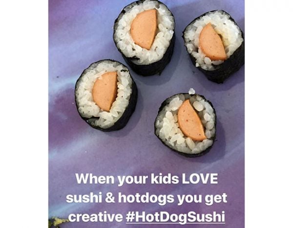 kim kardashian hotdog sushi