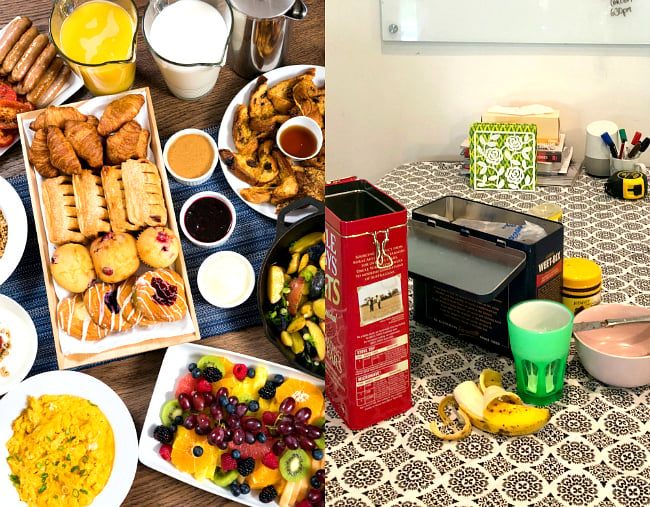 Mum makes hotel-style breakfast station for kids