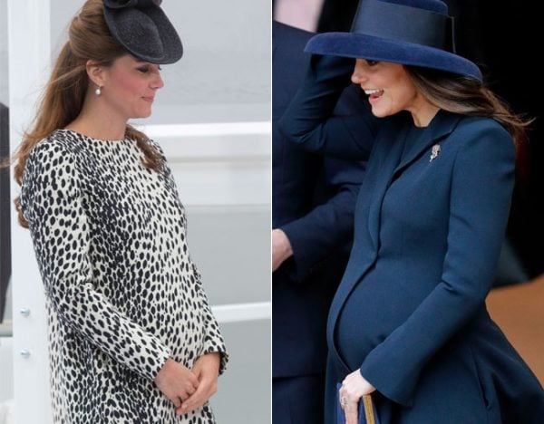 Kate Middleton baby bump comparison
