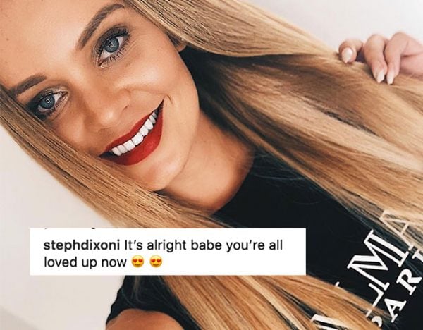 Steph Dixon comments on Flo's Insta about Jake