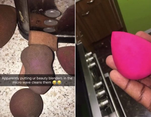 beauty blender before and after