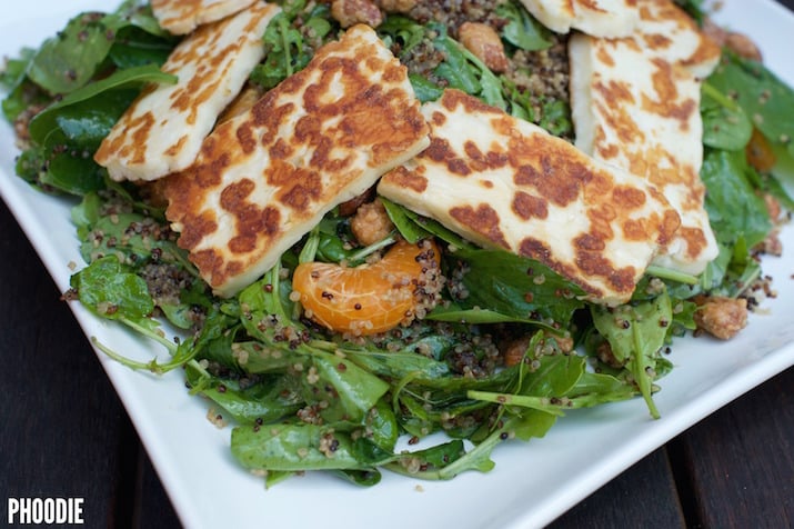 Haloumi, Quinoa and Sweet Roasted Almond Salad