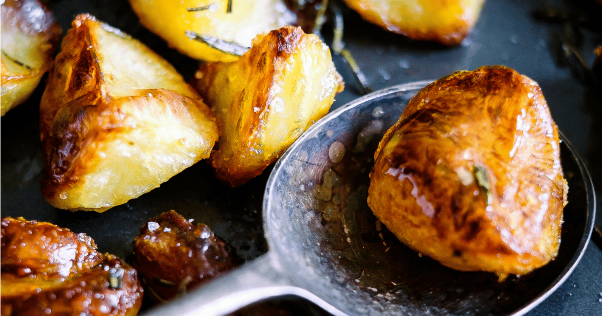 How to make perfect roast potatoes: the four-step method.