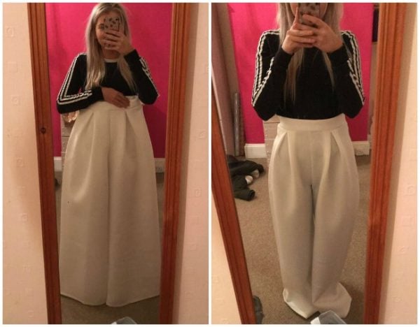 Viral wide-legged pants online