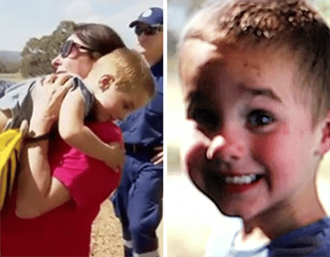 Boy found safe. Image via Seven News.