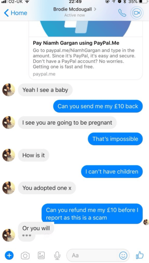 refund from psychic